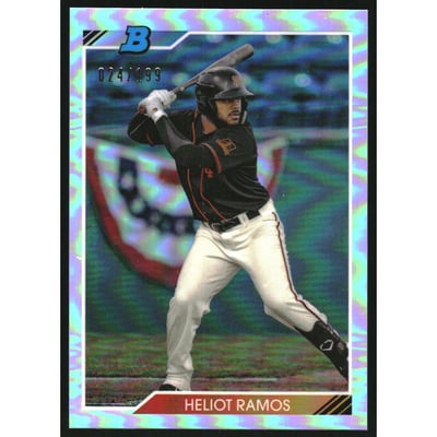 2020 Bowman Heritage Chrome Prospects Refractors #92CPHR Heliot Ramos