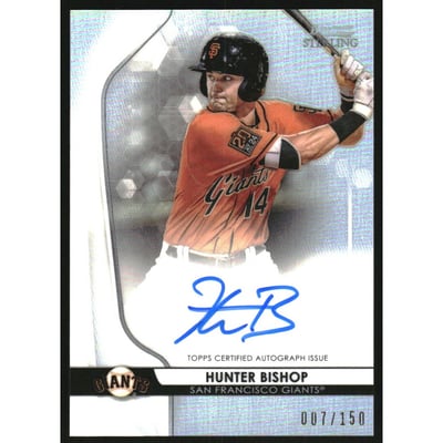 2020 Bowman Sterling Prospect Autographs Refractors #BSPAHB Hunter Bishop