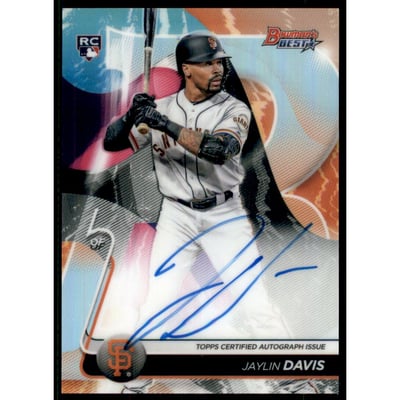 2020 Bowman's Best Best of '20 Autographs Refractors #B20JDA Jaylin Davis