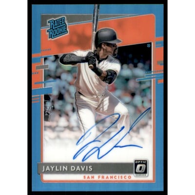 2020 Donruss Optic Rated Rookies Signatures Carolina Blue #42 Jaylin Davis
