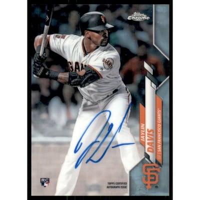 2020 Topps Chrome Rookie Autographs Refractors #RAJDA Jaylin Davis