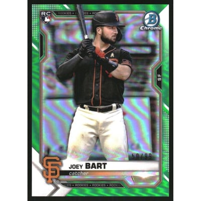 2021 Bowman Chrome Green Refractors #23 Joey Bart