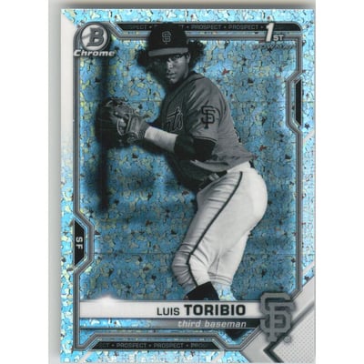 2021 Bowman Chrome Prospects Black and White Mini-Diamond Refractors #BCP228 Luis Toribio