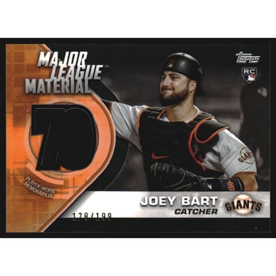 2021 Topps Update Major League Materials Black #MLMJBA Joey Bart