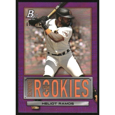 2022 Bowman Platinum Renowned Rookies Purple #RR12 Heliot Ramos