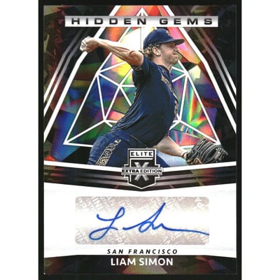 2022 Elite Extra Edition Hidden Gems Autographs Black #1 Liam Simon