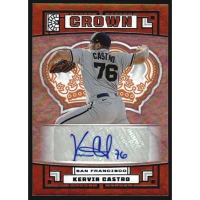 2022 Panini Capstone Crown Autographs #62 Kervin Castro