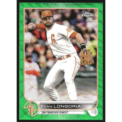 2022 Topps Chrome Green Wave Refractors #54 Evan Longoria