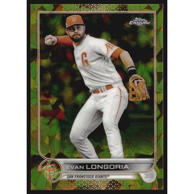 2022 Topps Chrome Sapphire Gold Refractors #617 Evan Longoria