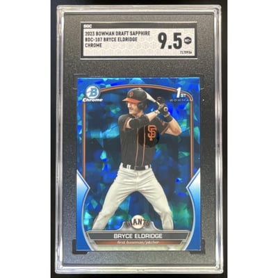 2023 Bowman Draft Sapphire Chrome #BDC-107 Bryce Eldridge RC SGC 9.5