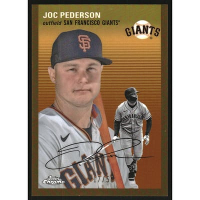 2023 Topps Chrome Platinum Anniversary Gold Refractors #339 Joc Pederson