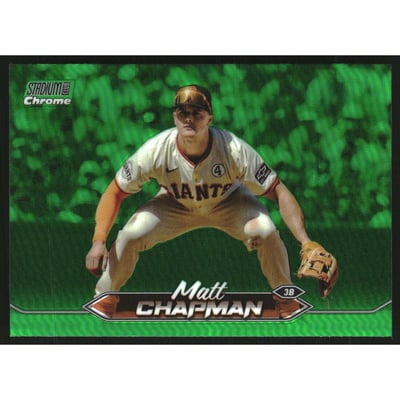 2024 Stadium Club Chrome Green Refractors #218 Matt Chapman