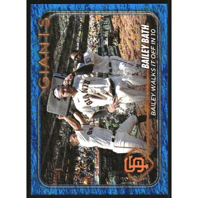2024 Topps Blue Foil #358 Patrick Bailey/J.D. Davis/Heliot Ramos CL