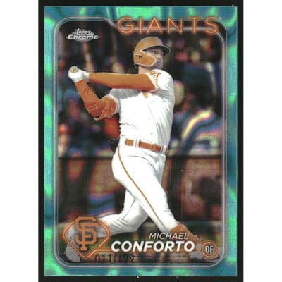 2024 Topps Chrome Aqua Lava Refractors #256 Michael Conforto