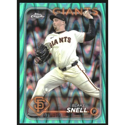 2024 Topps Chrome Aqua RayWave Refractors #218 Blake Snell