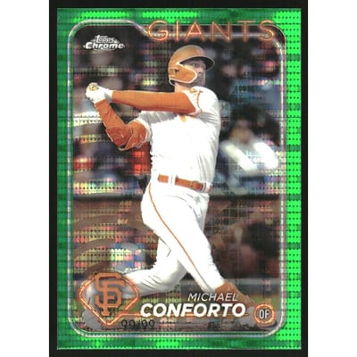 2024 Topps Chrome Green Sonar Refractors #256 Michael Conforto