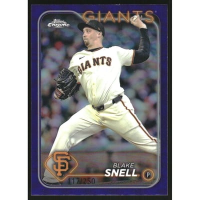 2024 Topps Chrome Purple Refractors #218 Blake Snell