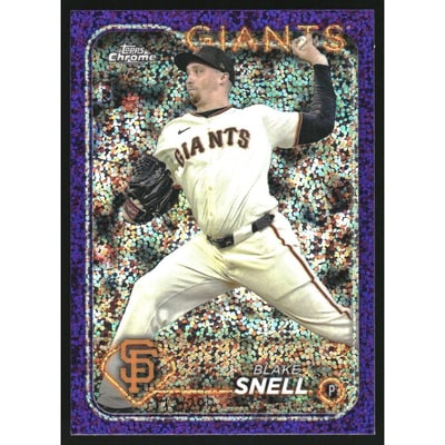 2024 Topps Chrome Purple Speckle Refractors #218 Blake Snell