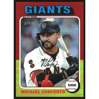 2024 Topps Heritage Chrome Refractors #376 Michael Conforto HN