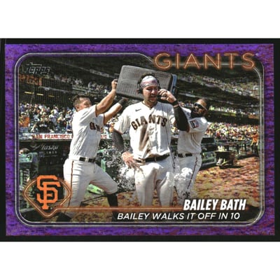 2024 Topps Purple Foil #358 Patrick Bailey/J.D. Davis/Heliot Ramos CL