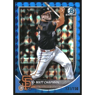 2025 Bowman Chrome Blue Geometric Refractors #49 Matt Chapman