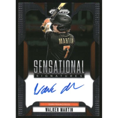 2025 Panini Prizm Sensational Signatures #96 Walker Martin