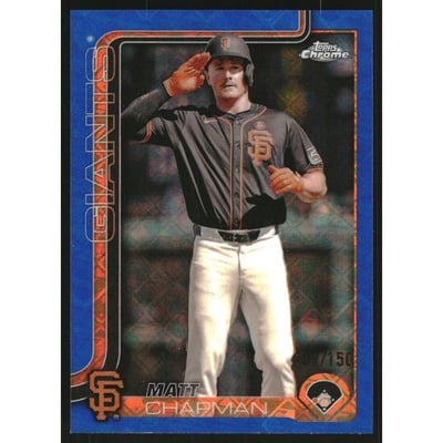 2025 Topps Chrome Logofractor Blue Refractors #148 Matt Chapman