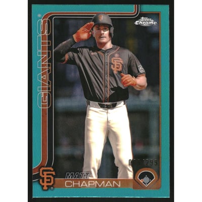 2025 Topps Chrome Teal Refractors #148 Matt Chapman