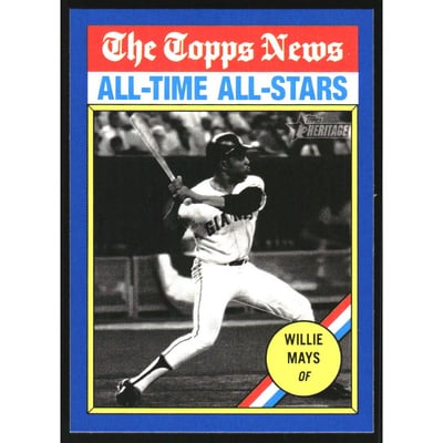 2025 Topps Heritage Blue Border #341 Willie Mays AS
