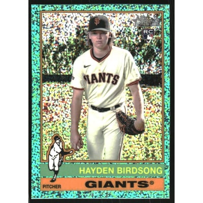 2025 Topps Heritage Chrome Aqua Sparkle Refractors #324 Hayden Birdsong