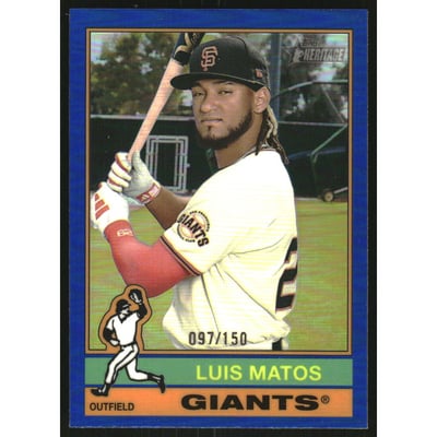 2025 Topps Heritage Chrome Blue Refractors #113 Luis Matos