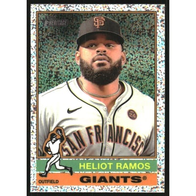 2025 Topps Heritage Chrome Silver Sparkle Refractors #32 Heliot Ramos