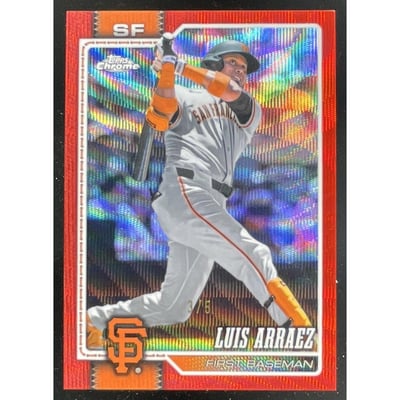 2026 Topps Chrome Red Wave Refractor #168 Luis Arraez /5