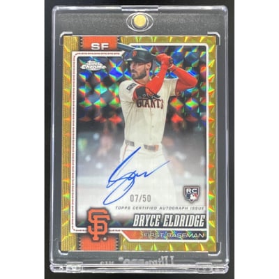 2026 Topps Chrome Rookie Gold Geometric #RA-BE Bryce Eldridge RC Auto /50