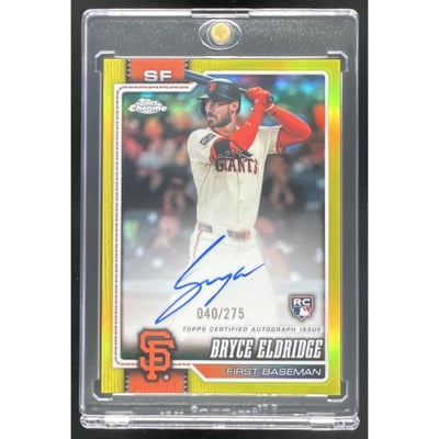2026 Topps Chrome Rookie Yellow #RA-BE Bryce Eldridge RC Auto /275
