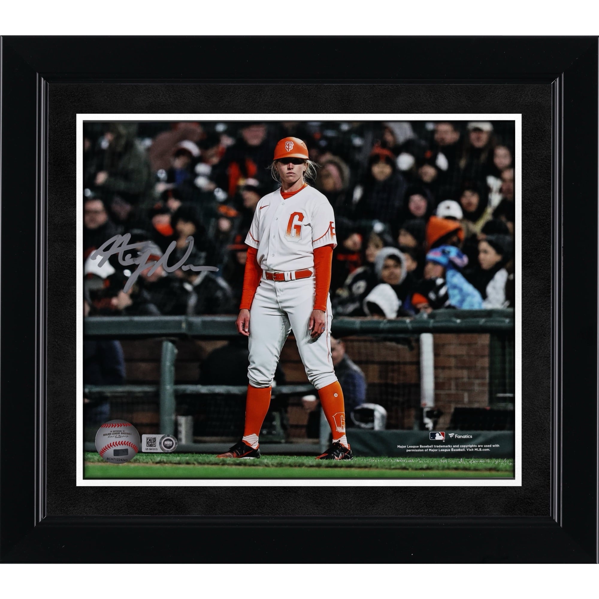 Photographie d'entraîneur autographiée par Alyssa Nakken des Giants de San Francisco 8" x 10"