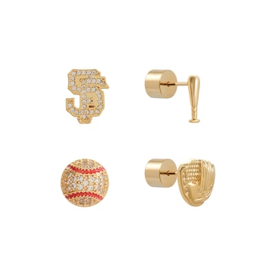 San Francisco Giants by Jill Martin Glam Day 4-Pack Post Back Earrings Set