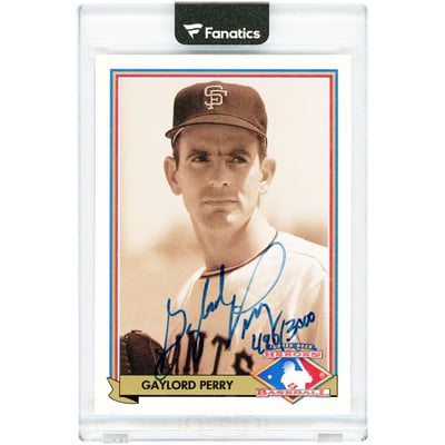 Gaylord Perry San Francisco Giants Autographed 1991 Upper Deck Heroes Of Baseball #H2 #420/3000 Card