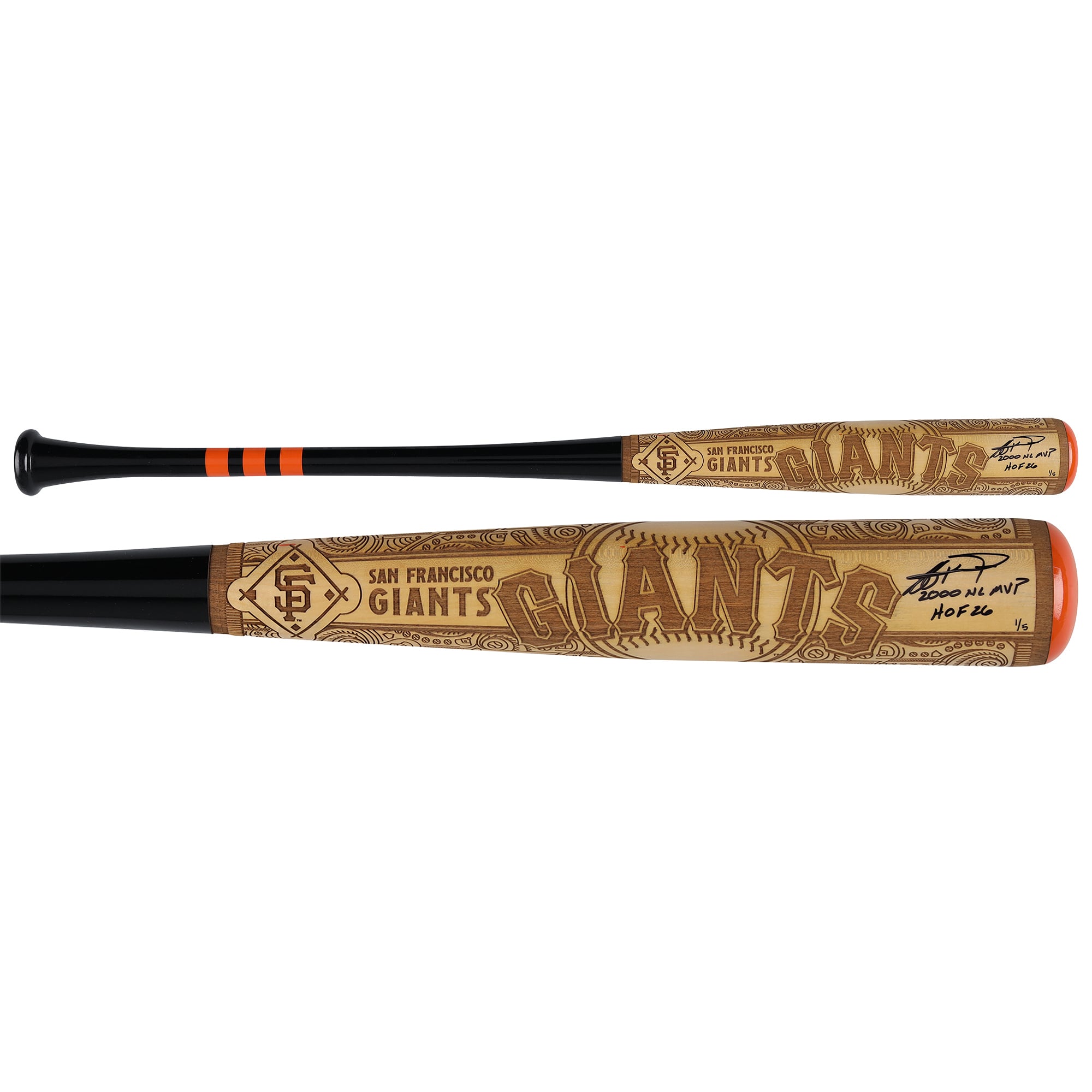 Jeff Kent San Francisco Giants Autographed Pillbox Bat Company Mural Series Bat with Multiple Inscriptions - Limited Edition #1/5