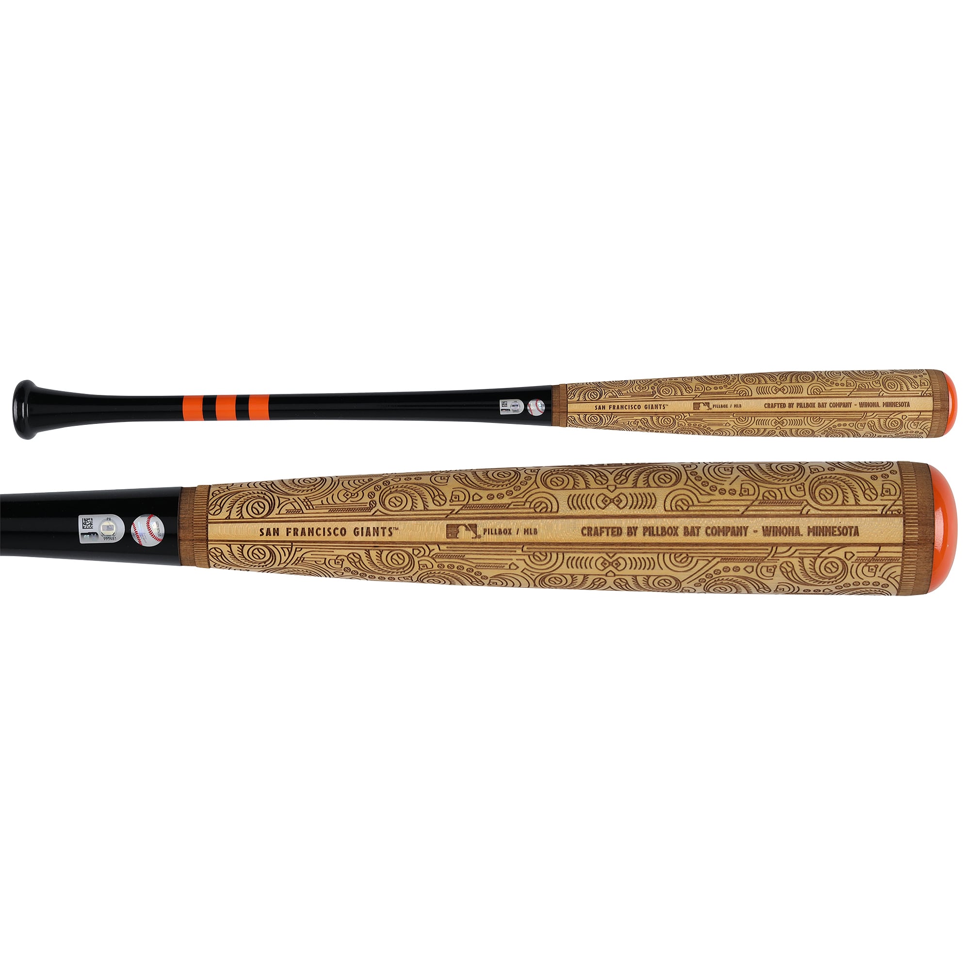 Jeff Kent San Francisco Giants Autographed Pillbox Bat Company Mural Series Bat with Multiple Inscriptions - Limited Edition #1/5