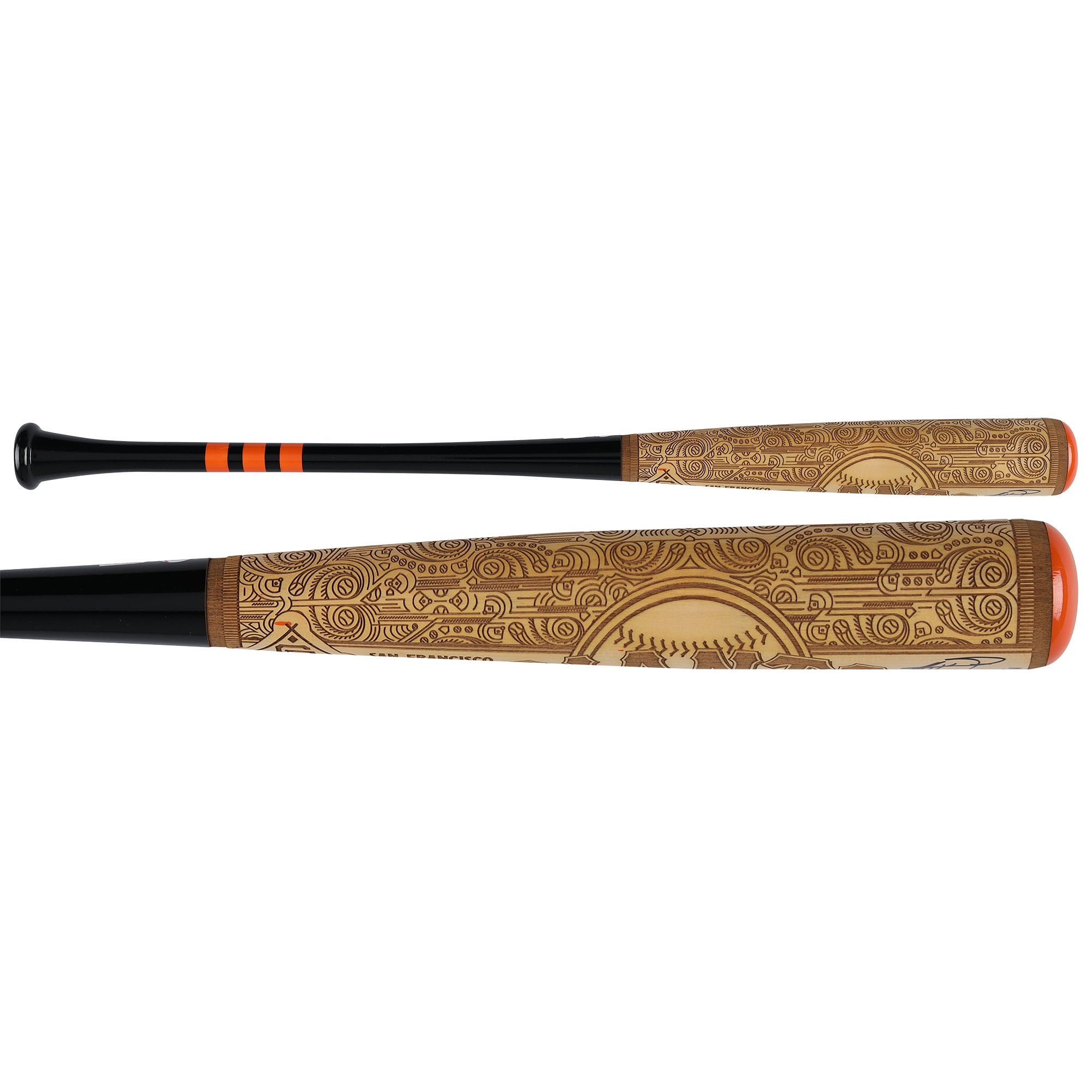 Jeff Kent San Francisco Giants Autographed Pillbox Bat Company Mural Series Bat with Multiple Inscriptions - Limited Edition #1/5