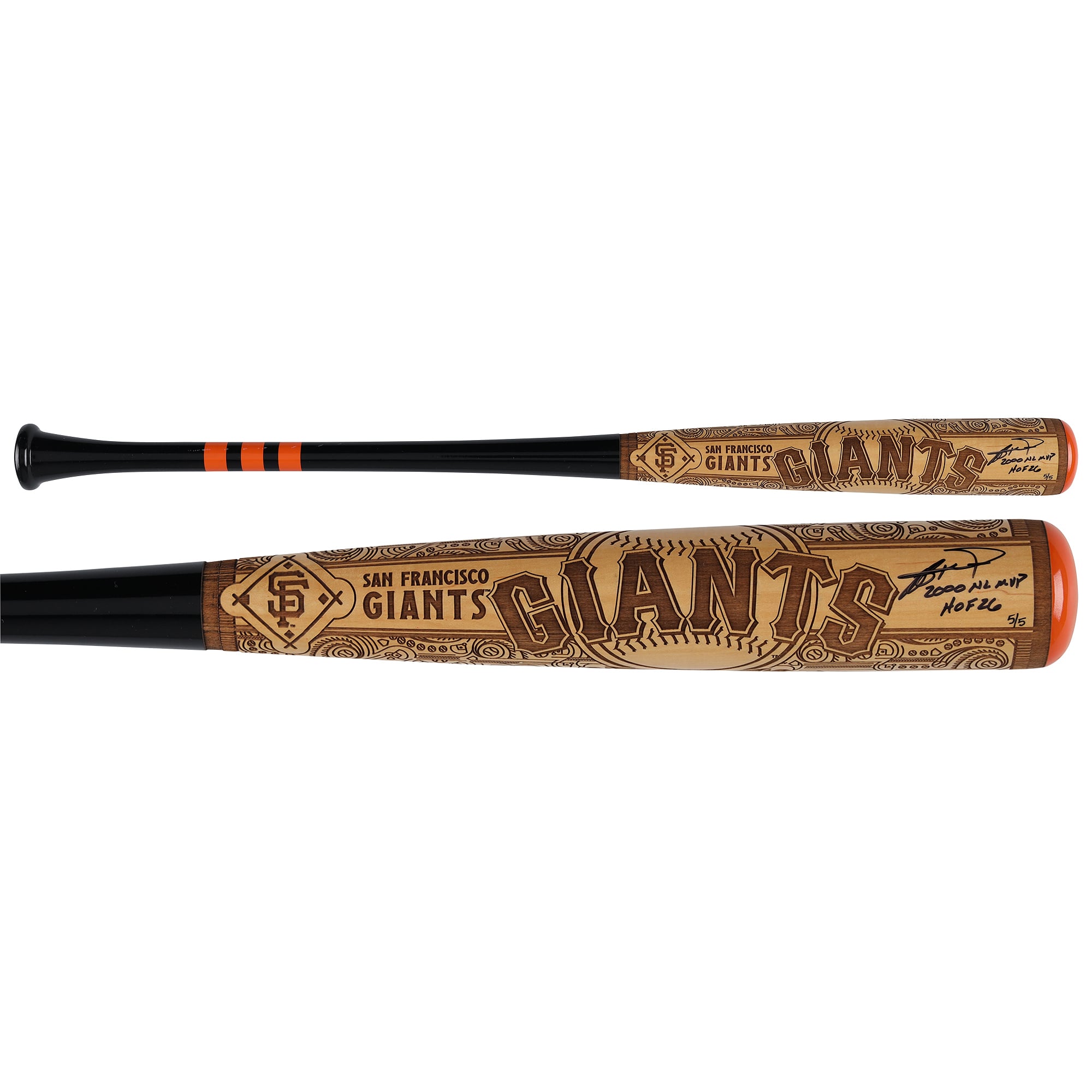 Bâton de baseball Pillbox Bat Company Mural Series autographié par Jeff Kent des Giants de San Francisco, avec inscriptions multiples