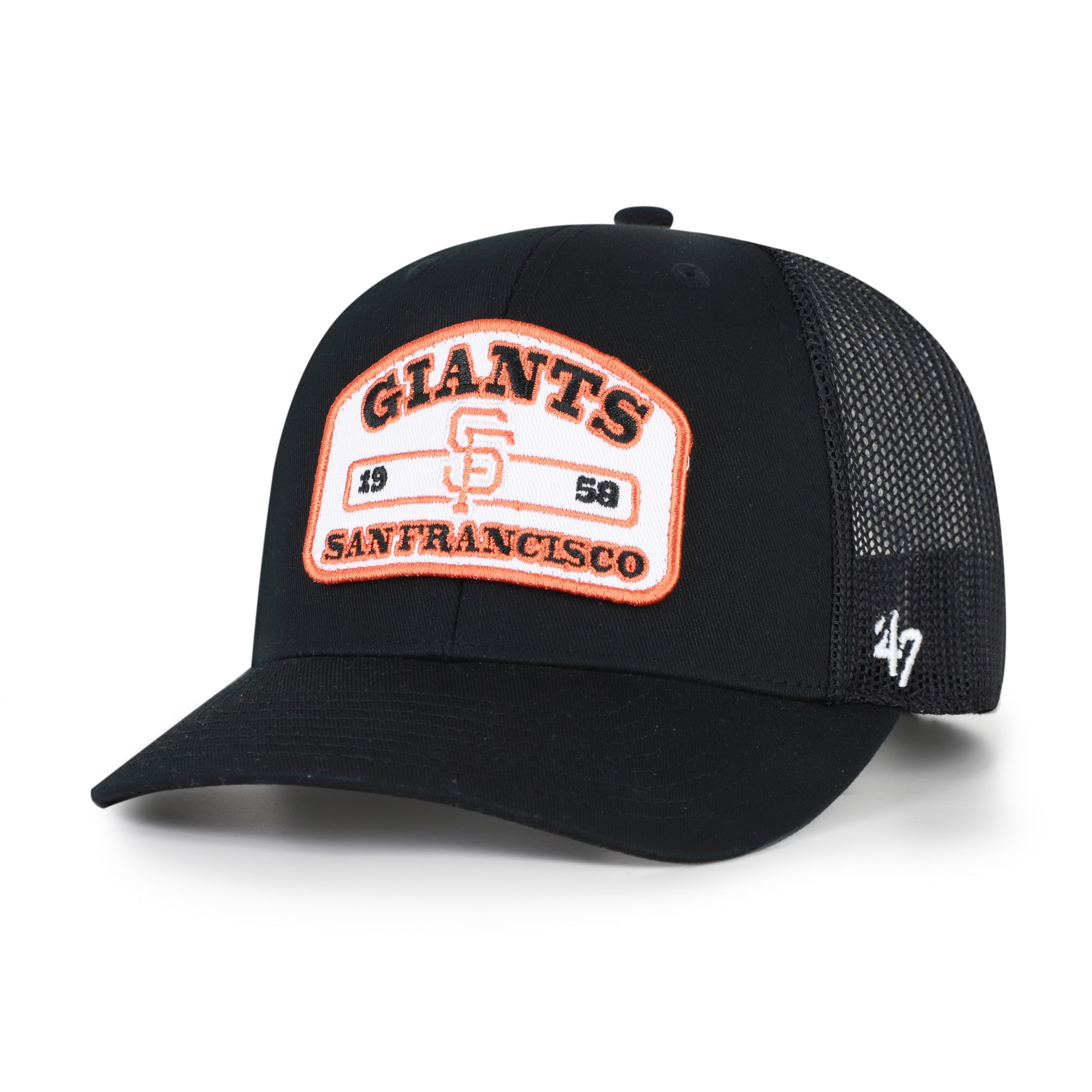 Men's '47 Black San Francisco Giants Roadway Trucker Snapback Hat