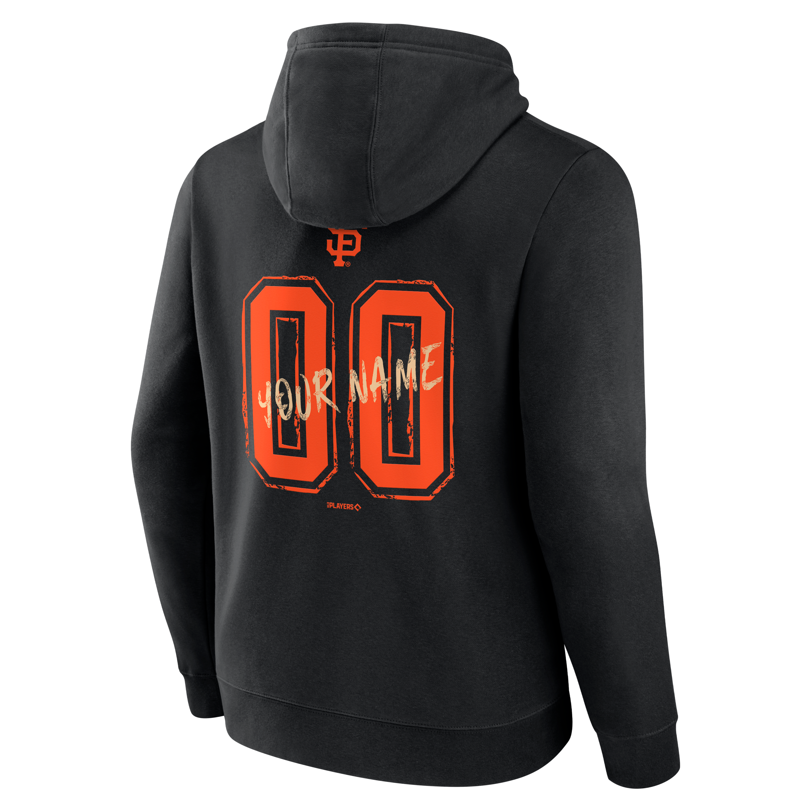 Sweat à capuche noir pour homme San Francisco Giants Hustle personnalisé avec nom et numéro