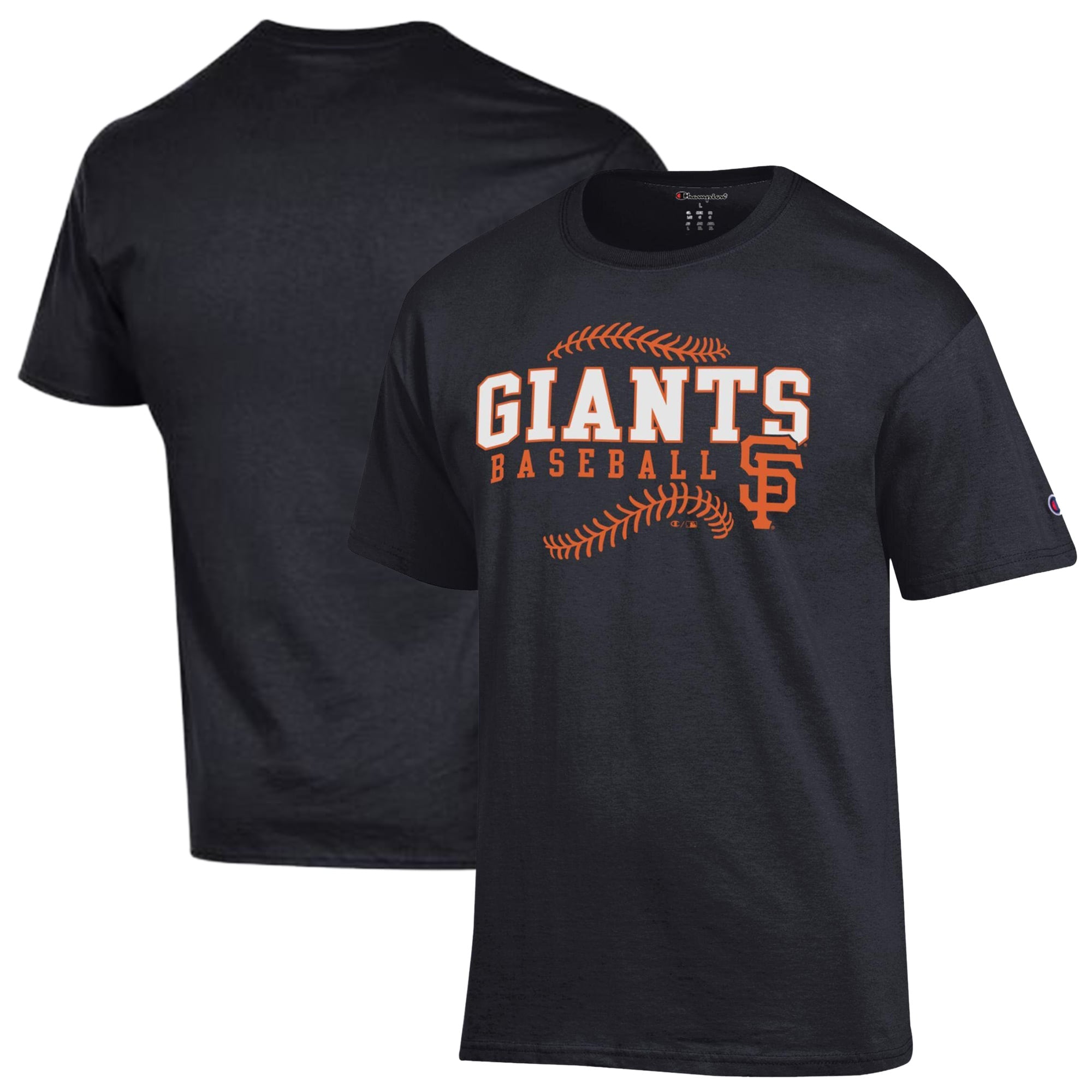 T-shirt de baseball noir Champion des Giants San Francisco pour homme