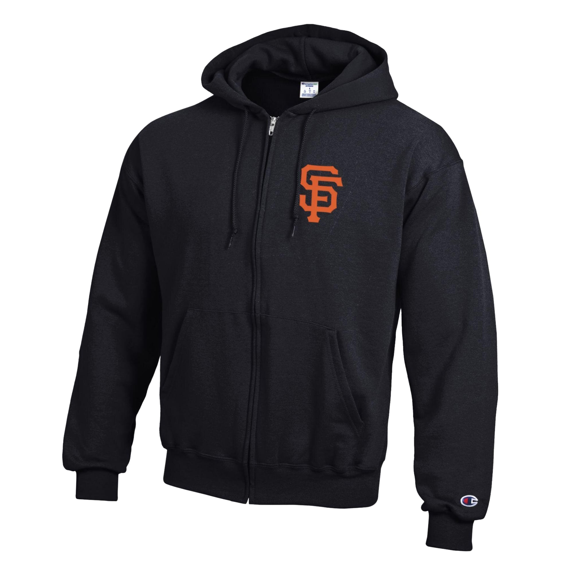 Sweat à capuche zippé Champion noir San Francisco Giants Powerblend pour homme
