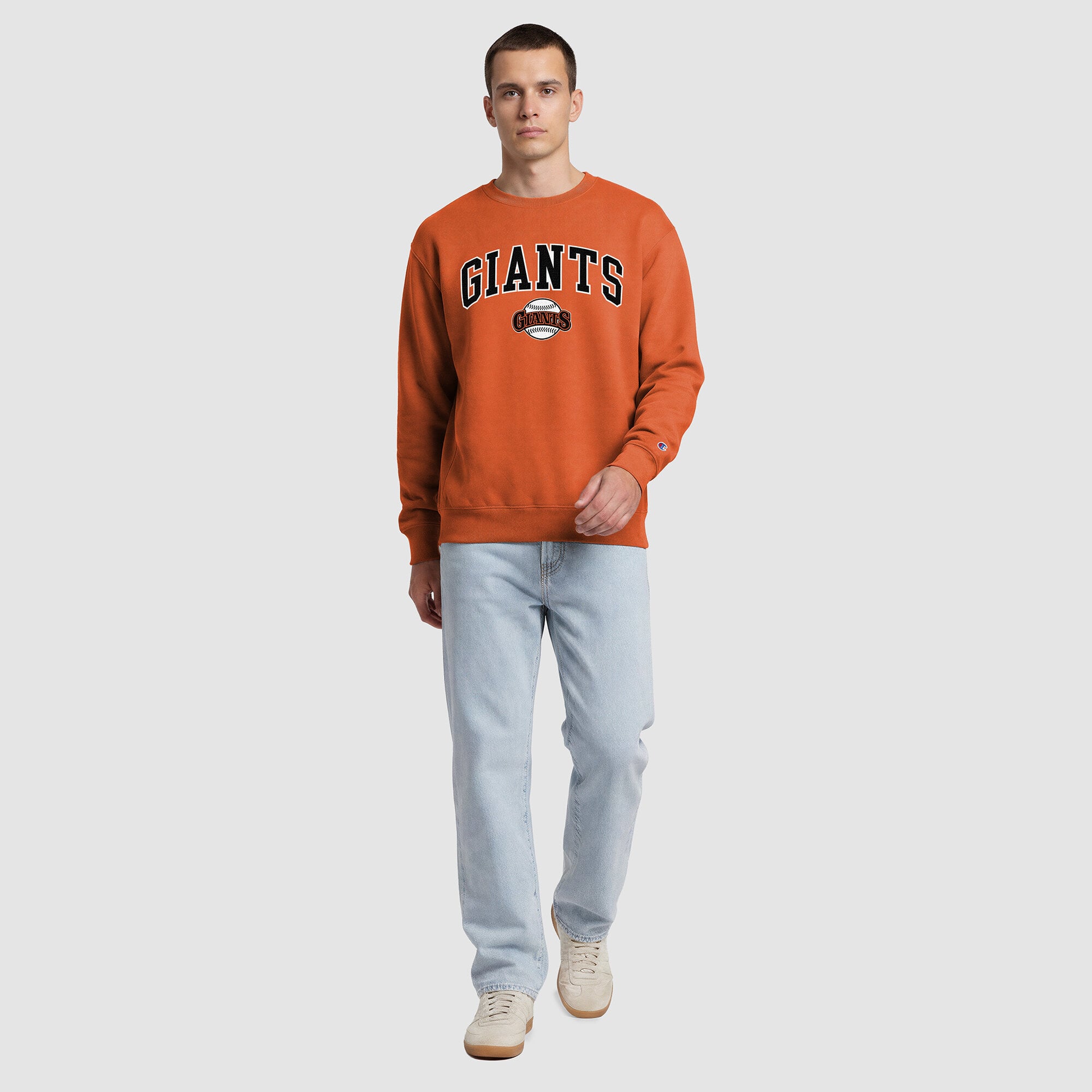 Sweat-shirt polaire Champion orange San Francisco Giants pour homme