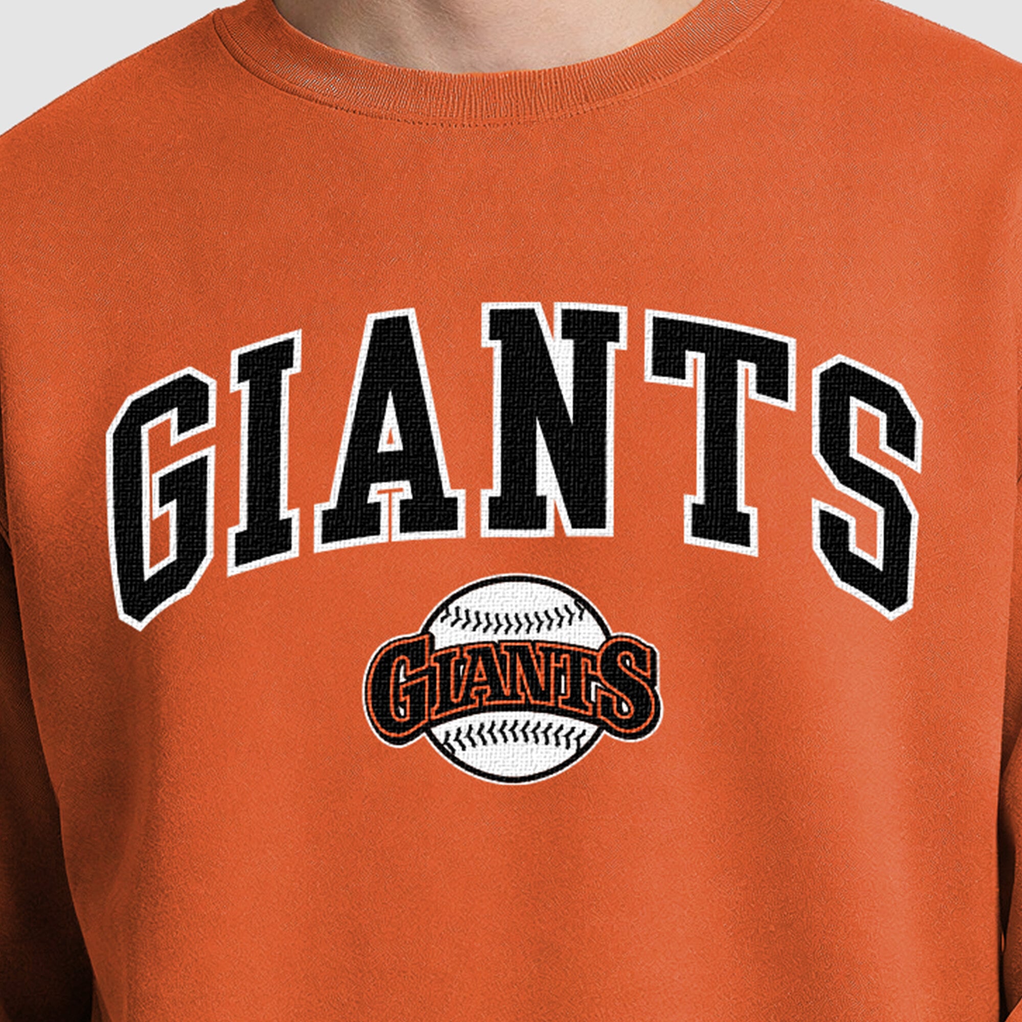 Sweat-shirt polaire Champion orange San Francisco Giants pour homme