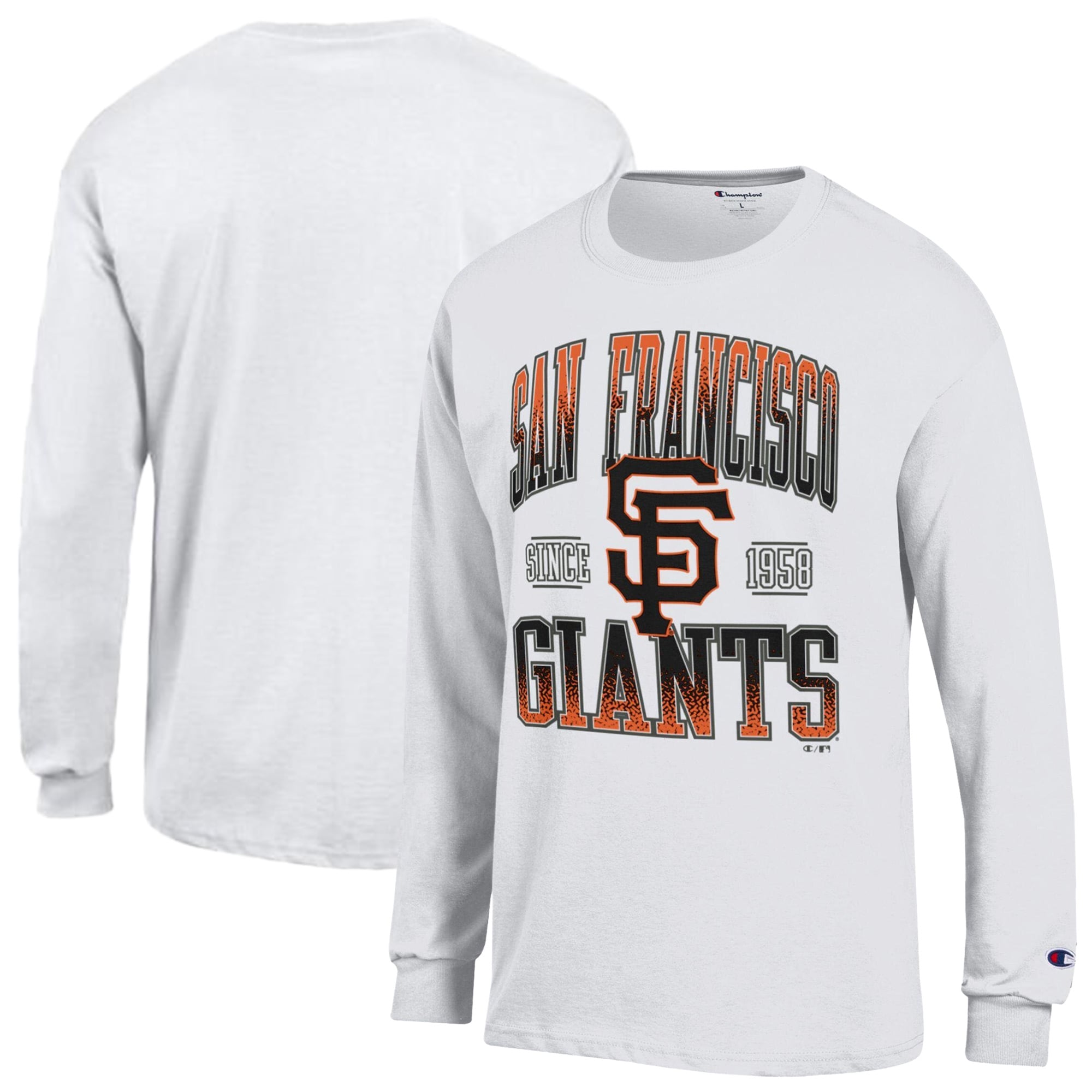 Men's Champion White San Francisco Giants Jersey Long Sleeve T-Shirt