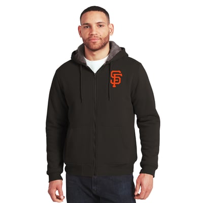 San Francisco Giants Darius Rucker Collection by Fanatics Sherpa Lined Full-Zip Sweatshirt - Black/Gray